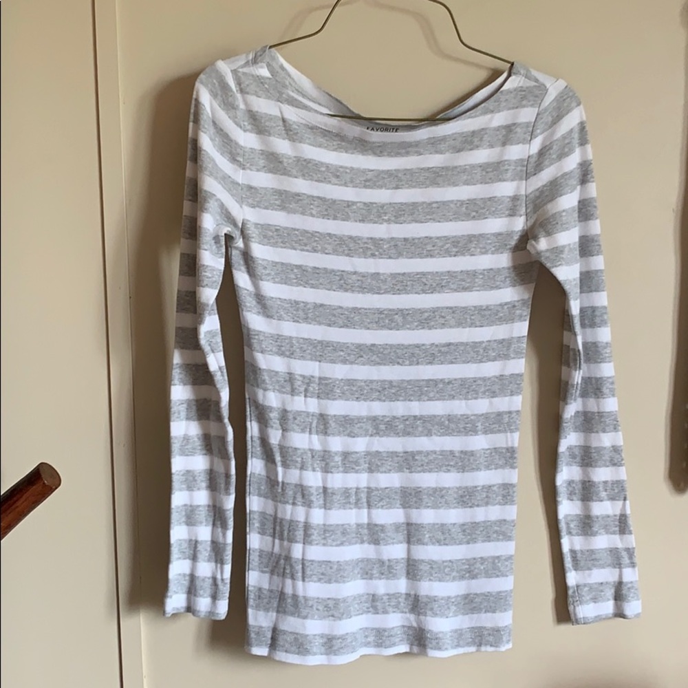 Grey striped long sleeve